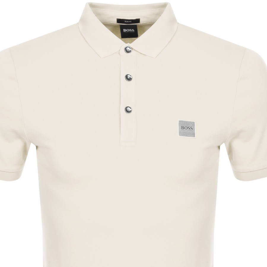 Alternative Image for ProductBOSS Passenger Short Sleeved Polo T Shirt Beige2